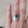 oly-81bde515deecf6cb70469f463d9c6b7b Wholesale Vintage Floral Adjustable Ring Bohemian Silver Tone Women S Jewelry For Boutique Resale