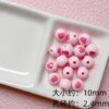Wholesale Acrylic Heart Loose Beads Two-Tone Painted DIY Jewelry Making Supplies for Bracelet Necklace Earrings Boutique Resale