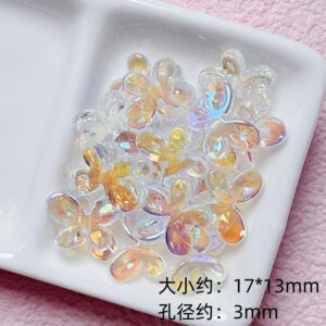 E139-06-[transparent white] butterfly / (sold by piece) see picture for size