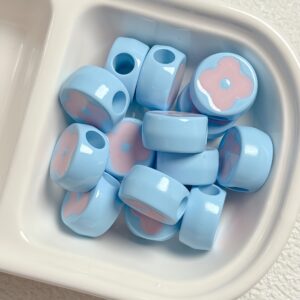 02-light blue / Size is about 18mm, hole diameter is about 6mm