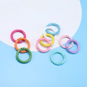 oly-821b2e853dcd9b5ff85f15de07411f02 Wholesale Colorful Baked Enamel Metal Spring Open Rings for DIY Jewelry Keychain and Phone Accessory
