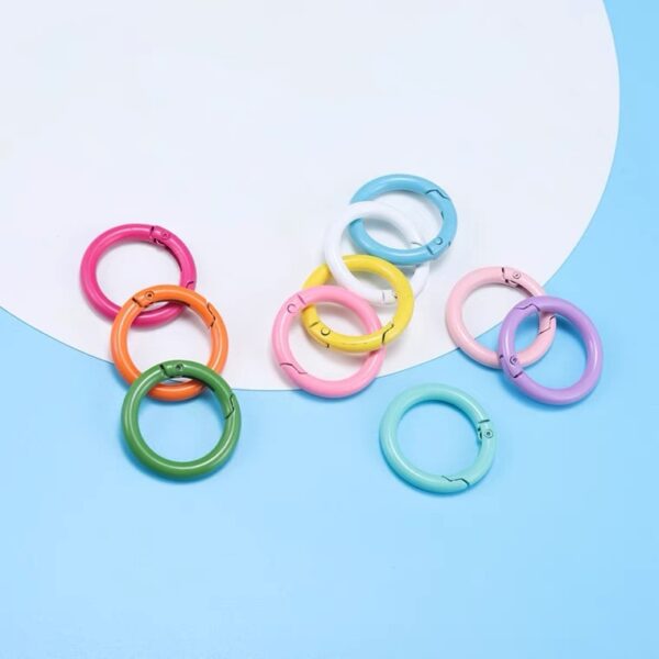 oly-821b2e853dcd9b5ff85f15de07411f02 Wholesale Colorful Baked Enamel Metal Spring Open Rings for DIY Jewelry Keychain and Phone Accessory