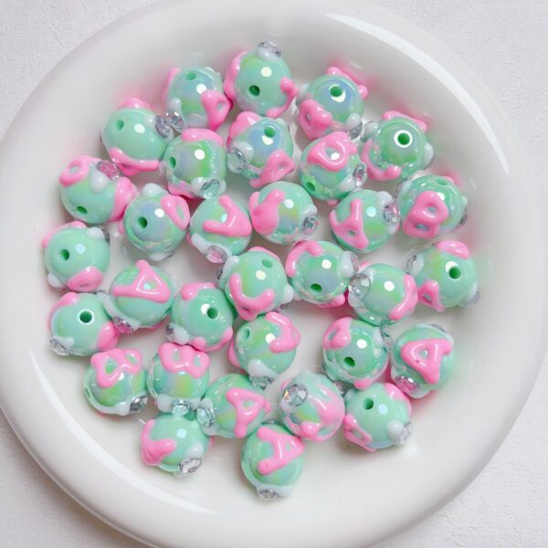 oly-8232d7a5b30f8c23bad0da04a4de5804 Wholesale Acrylic Hand-Painted 3D Rhinestone Loose Beads, DIY Phone Chain Charms, Fashion Accessory for Jewelry Making, Gift & Boutique Resale