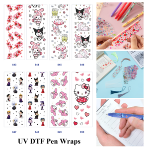 oly-8254bdb17ed67c0ab811a4b48708f447 Wholesale 2/8/16pcs Cute Cartoon Character Summer Food & Heart Element Print Pen and Bookmark Stickers UV DTF Wraps OLY Exclusive