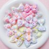 Wholesale Hand-Painted Acrylic Loose Beads Cute Cartoon Bow for DIY Keychain Phone Charm Bag Gift