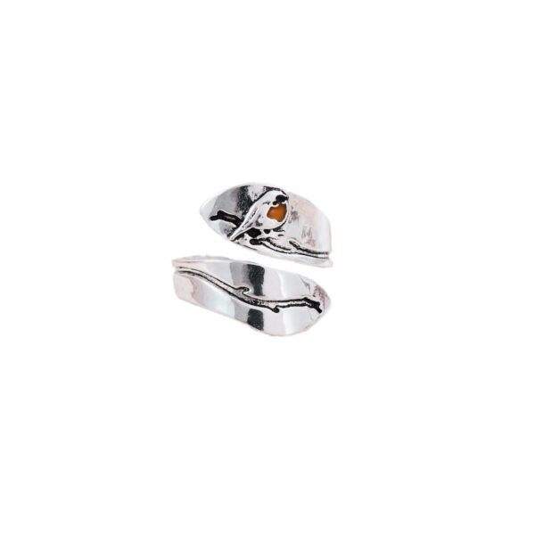 Wholesale Electroplated Alloy Adjustable Open Wide Band Bird Ring Elegant Design Jewelry Gift For Boutique Resale