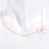 oly-82fa03ba37f31387eecbc95f2625b16e Wholesale Titanium Steel Electroplated Bowknot Choker Necklace And Bracelet Set Stylish Jewelry Gift