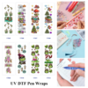 oly-8333d71101ca377246848a444b5c6373 Wholesale 2/8/16pcs Festive Cartoon Coffee Design Pen and Bookmark Stickers UV DTF Wraps OLY Exclusive