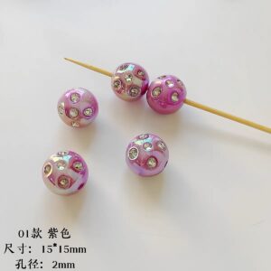 07-purple / The size is about 16mm (sold by piece)