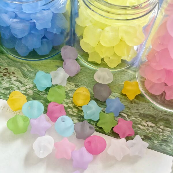 oly-84164b17032e182c98294bdd2572368c Wholesale Frosted Acrylic Star Beads DIY Kit for Bracelet and Phone Charm Making Trendy Jewelry Craft Supply