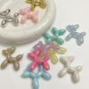 Wholesale Trendy Acrylic Balloon Dog Pendant Metallic Red for DIY Car Keychain Jewelry Making