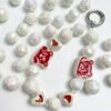 Wholesale Electroplated Acrylic Soccer Ball Beads Solid Color AB Cut Loose Beads for DIY Jewelry Keychain Phone Charm Craft Supply