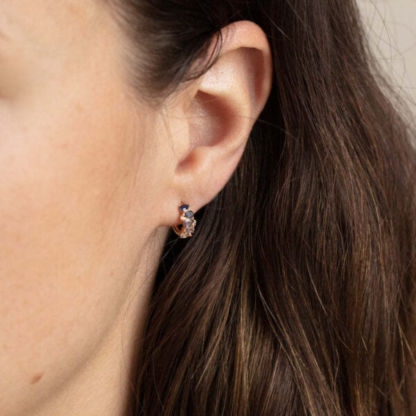 oly-84ec4fe266fcb924a406d55ad404d3c6 Wholesale Modern Gradient Birthstone Earrings Copper Electroplated Studs Mother S Day Gift Everyday Wear Boutique Resale