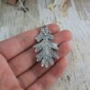 oly-85186503da9e684b580d52838ca36c7c Wholesale Vintage Oak Leaf Pendant Necklace Ancient Silver Tone Jewelry Accessory For Boutique Resale