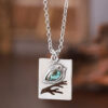 oly-85208a1851d49d975853a46cc1e78877 Wholesale Vintage Blue Zircon Bird Pendant Necklace Antique Silver Finish Trendy Punk Style Jewelry Accessory For Resale