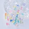 Wholesale Acrylic Square Beads Lake Blue 8mm 30 Pack DIY Jewelry Making for Bracelet Necklace Earrings Hair Accessories Boutique Resale