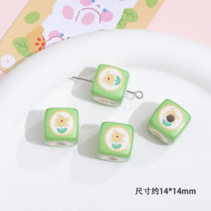 10-green yellow flowers / 14mm (sold per unit)