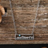 oly-859acbbc3d8c8a79b9b85842f958c0b2 Wholesale Zinc Alloy Ancient Silver Geometric Hollow Mountain Moonstone Design Necklace Retro Layering Jewelry Accessory For Boutique Resale