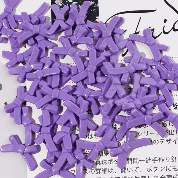 oly-85ef87916a30a452467b0091ab655bc3 Wholesale Macaron Color Bow Knot Acrylic Loose Beads for DIY Bracelet Necklace Phone Charm Jewelry Making Supplies