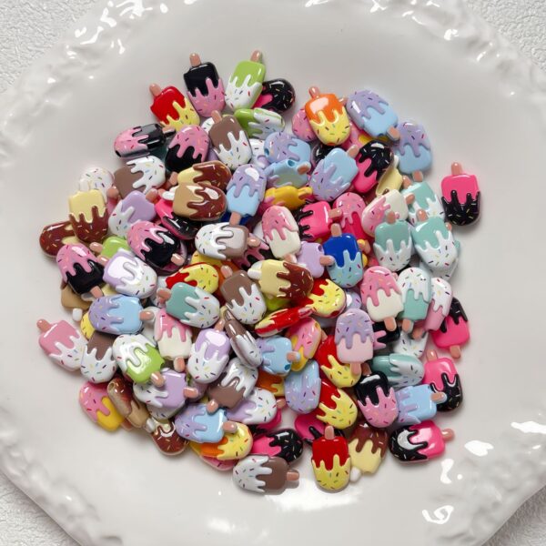 oly-85f9f3a6f3cc00ed1c317d69c293ad91 Wholesale Cute Acrylic Light Purple Ice Cream Cone Beads for DIY Phone Chain