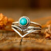 oly-866cc416f1b031e2fbd9ec871358fb10 Wholesale Bohemian Turquoise Tone Hollow Out Ring For Women Fashion Accessory Gift