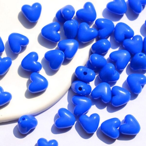 oly-868a81b23732fc5ecafdf46d5aefa905 Wholesale Glow in the Dark Heart-Shaped Acrylic Loose Beads Sapphire Blue 10mm 50pcs for DIY Phone Charm Keychain Making Chic Bag Charm Accessory for Everyday Wear and Resale