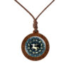 Wholesale Glass Zodiac Constellation Pendant Necklace Trendy Everyday Jewelry Gift For Women