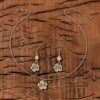 oly-86cc553f9bc28db2891925c80255068b Wholesale Vintage Pendant Necklace And Earrings Set For Women Retro Floral Jewelry Accessory Resale