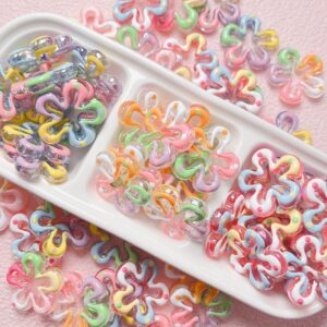 oly-8716f63332338afce1046e72626cea50 Wholesale Hand-Painted Acrylic Flower Beads DIY Phone Charm Accessory Multi Color Cute Jewelry Making Kit for Bag Keychain Gift