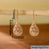 Wholesale Stylish Retro Hollow Plant Pendant Earrings For Party Wear Zinc Alloy Electroplating Geometric Jewelry Accessory