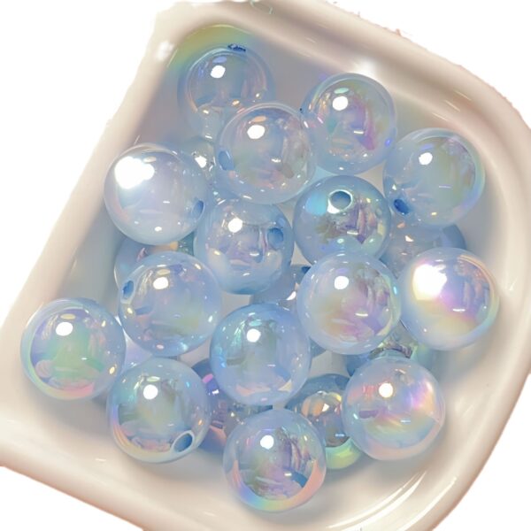 oly-8763b6ce369fbc7fe5dcc9911c868915 Wholesale Trendy Acrylic Jelly Cat Eye Loose Beads 16mm White UV Plated Straight Hole DIY Phone Charm Jewelry Accessory