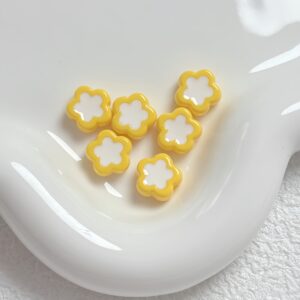 05-yellow / Size is about 12mm, hole diameter is about 2mm