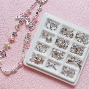 Wholesale Silver Alloy Heart Bow Loose Beads Spacer Beads for DIY Jewelry Making Fashion Accessory Gift Resale