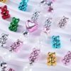 oly-881a82fc4e238add99f9a7fa34343b9e Wholesale Bear Shaped Silver Electroplated Acrylic Beads for DIY Jewelry Making Phone Charms Bracelets Necklaces