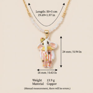 Red elephant necklace