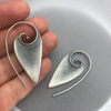 Wholesale Silver Tone Alloy Retro Geometric Spiral Earrings With Snake Motif Fashion Jewelry Accessory Trendy Gift For Women