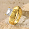 Wholesale Retro Gemstone Ring For Women Tone Alloy Fashion Jewelry Gift