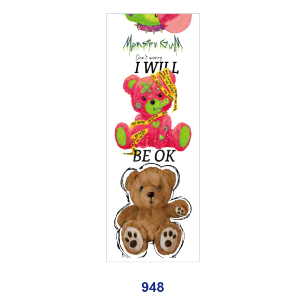 Wholesale 2/8/16pcs Cute Cartoon Doll Motorcycle Cat Bear Rose Text Print Pen and Bookmark Stickers UV DTF Wraps OLY Exclusive