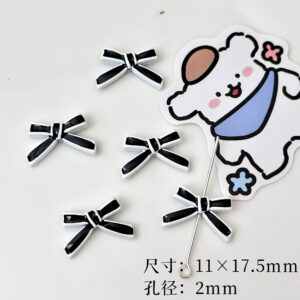 09-black and white bow / Sold by the piece
