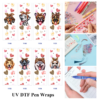 oly-893fa46ec488b252cbf57631e7f897ac Wholesale 2/8/16pcs Cute Dog Leopard Headband Paw Print Heart Floral Print Pen and Bookmark Stickers UV DTF Wraps OLY Exclusive