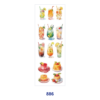 Wholesale 2/8/16pcs Drink Dessert Fruit Sneaker Cat & Ghost Graphic Print Pen and Bookmark Stickers UV DTF Wraps OLY Exclusive