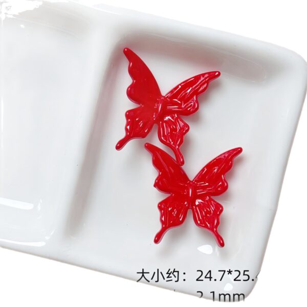 oly-89617e063f4521e75dcc34d98d229cee Wholesale Stylish Acrylic Painted Butterfly Loose Beads for DIY Jewelry Making, Multicolor Fashion Accessory for Bracelet Necklace Phone Charm
