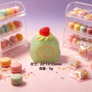 Glitter swiss roll-green