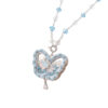 oly-89bdea4f015590edf6d49c3f06500e0d Wholesale Heart Shaped Locket Necklace With Pink Flower Glass Macaron Colors Copper Electroplated Cute Pastoral Style Jewelry For Resale