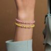 oly-89c06e88e36eba515ab4331df054e711 Wholesale Geometric Zircon Elastic Bracelet Colorful Matte Unisex Jewelry Accessory Gift For Everyday Wear And Boutique Resale