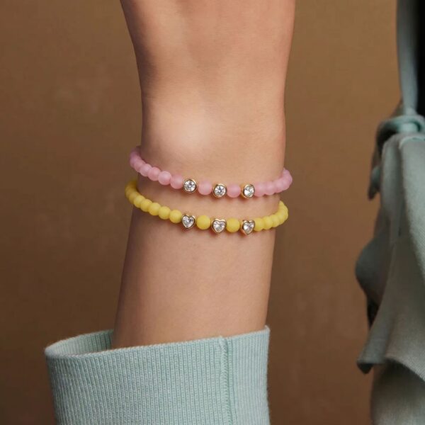 oly-89c06e88e36eba515ab4331df054e711 Wholesale Geometric Zircon Elastic Bracelet Colorful Matte Unisex Jewelry Accessory Gift For Everyday Wear And Boutique Resale