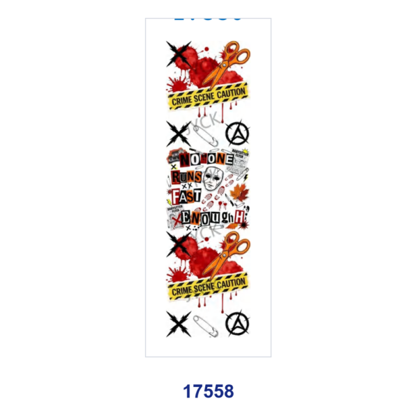 oly-89d70e4053f1c06c53ab0df79eb0daef Wholesale 2/8/16pcs Halloween Dark Graffiti Character Pen and Bookmark Stickers UV DTF Wraps OLY Exclusive