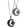 Wholesale Retro Sun Moon Star Pendant Necklace Bohemian Fashion Jewelry Accessory For Women Stylish Gift