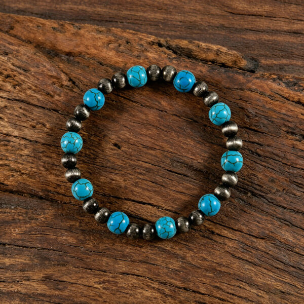 Wholesale Turquoise Beaded Bracelet Set Ethnic Geometric Style Unisex Travel Souvenir Jewelry Accessory