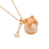 Wholesale Fashion Cake Shaped Openable Bow Pendant Necklace Copper Electroplated Jewelry Accessory Boutique Gift
